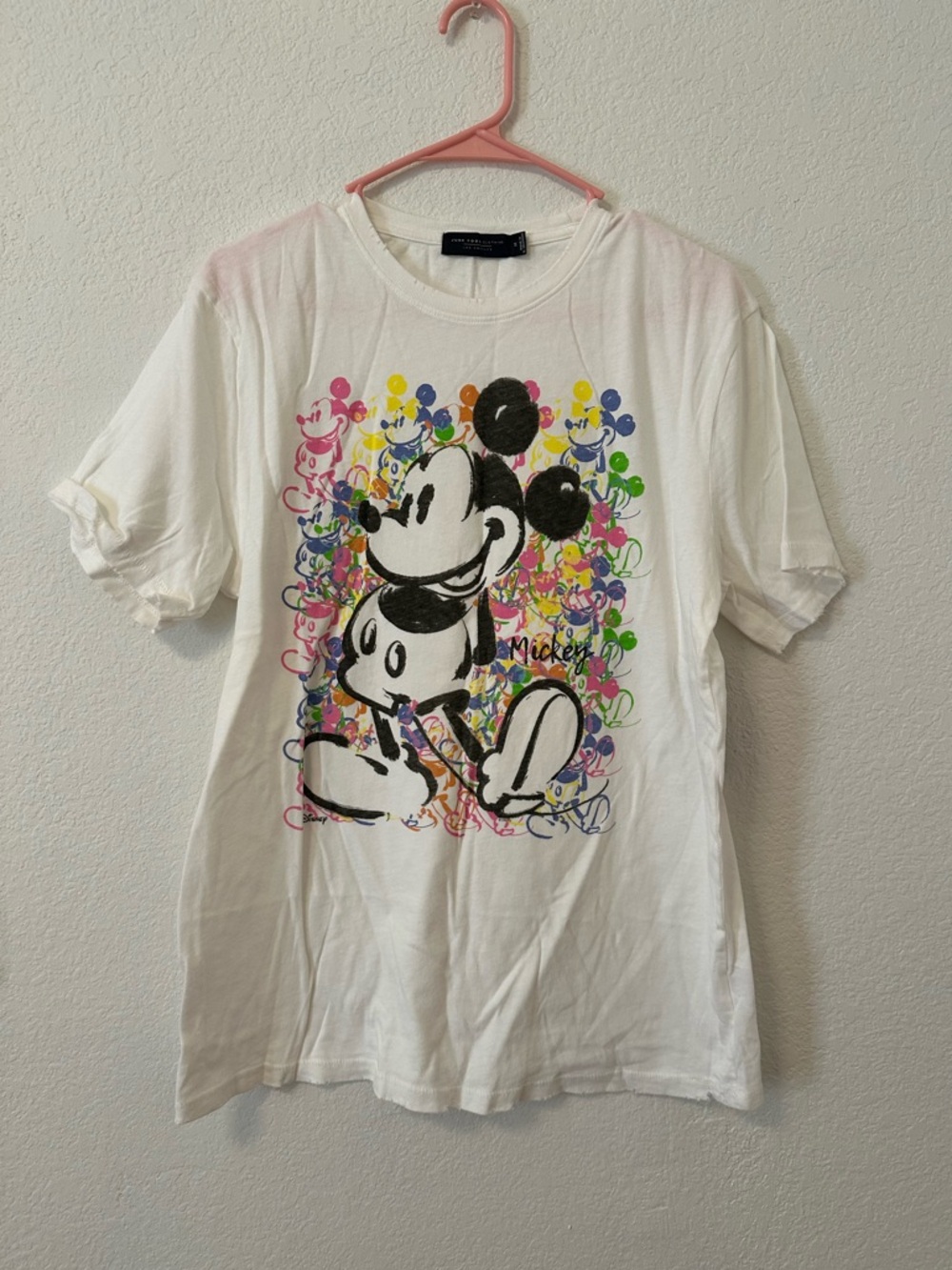 NWT unisex Junk food clothing Disney Mickey Mouse White Graphic Tee